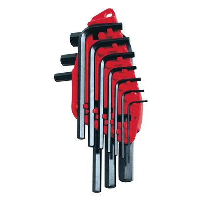 Immagine di SET 10 CHIAVI STANLEY, A BRUCOLA ESAGONALE, FINITURA FOSFATO NERO, 1,5/10 MM