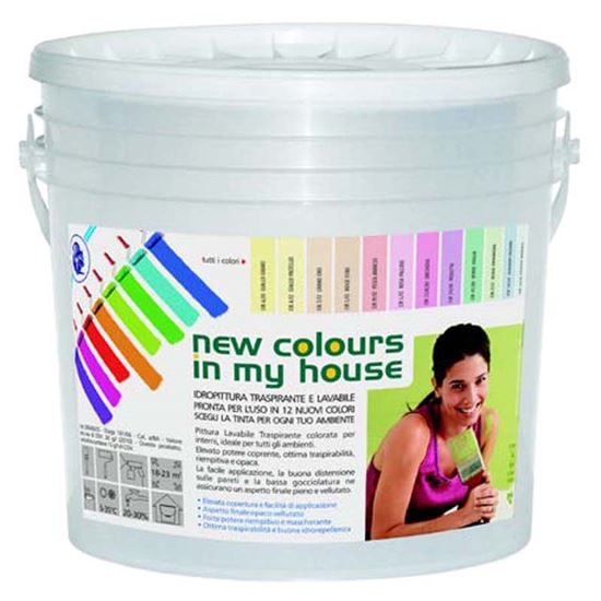 Immagine di IDROPITTURA LAVABILE TRASPIRANTE, PER INTERNO, RESA 20-40 M² CON 1 LATTA, 4 LT, COLORE VERDE FOGLIA