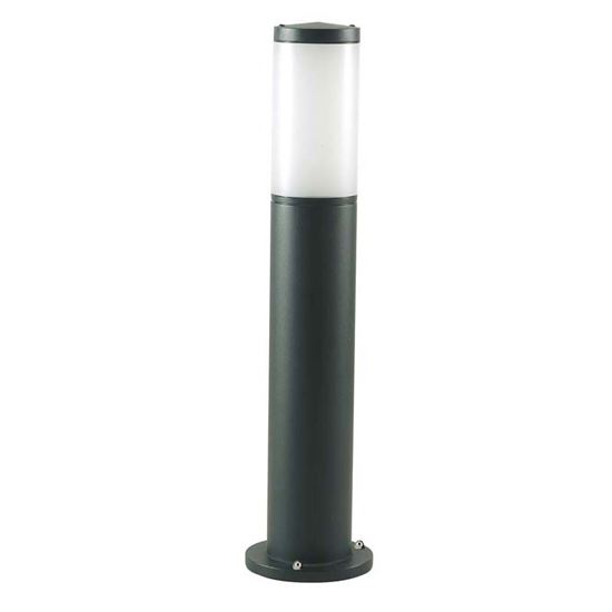 Immagine di PALO CON LANTERNA FIAMMIFERO, DIFFUSORE TERMOPLASTICO OPALINO, IP43, E27-25 W INCLUSA, ALTEZZA 55 CM, COLORE NERO