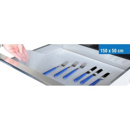 Immagine di TAPPETINO IN GOMMA, ANTISCIVOLO, SALVAFONDO TRASPARENTE, 1500X500 MM