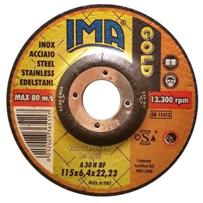 Immagine di DISCO DA SBAVO PER ACCIAIO INOX , Ø125X6,4 MM