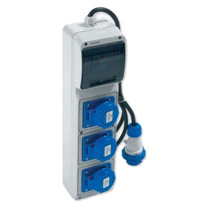 Immagine di QUADRO CANTIERE ASC CEE, 3 PRESE, 2P+T, 16A, 220V, IP67