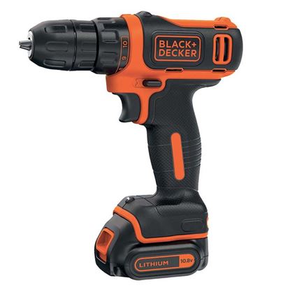 Immagine di TRAPANO AVVITATORE BLACK+DECKER 10,8 V LITIO,BDCDD12-QW, BATTERIA 1,3 AH, MANDRINO AUTOSERRANTE 10 MM