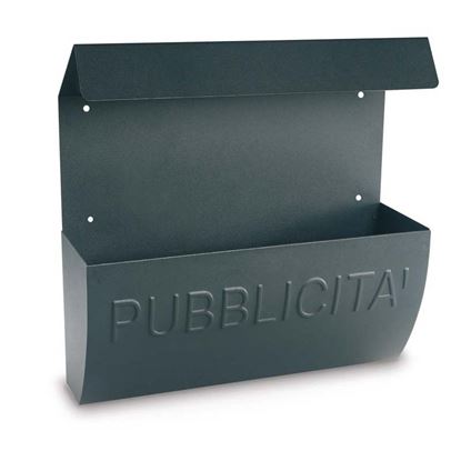 Immagine di CASSETTA PER PUBBLICITÀ RECLAME, IN LAMIERA ZINCATA, COLORE GHISA, 31X31 CM
