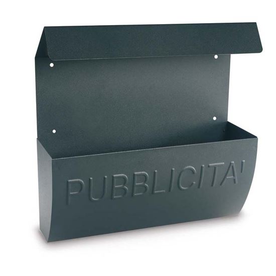 Immagine di CASSETTA PER PUBBLICITÀ RECLAME, IN LAMIERA ZINCATA, COLORE GHISA, 31X31 CM