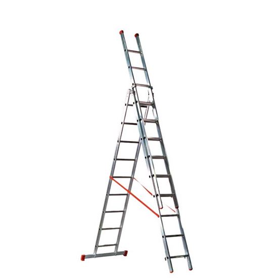 Immagine di SCALA TRASFORMABILE GENIA, 3X8 , GRADINI 30X30 MM , ALTEZZA DI LAVORO MAX 7,00 MT