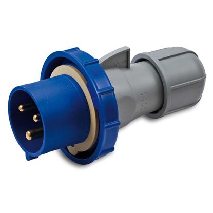 Immagine di SPINA INDUSTRIALE DRITTA, STAGNA, CABLAGGIO RAPIDO, BASSA TENSIONE, 16 A,  IP67, 230 V, 2P+T