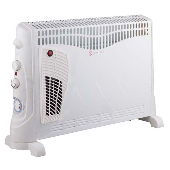 Immagine di TERMOCONVETT. 2000W DA PAVIMENTO, 3 LIV. 750-1250-2000W, CON TIMER, APPENDIBILE A PARETE