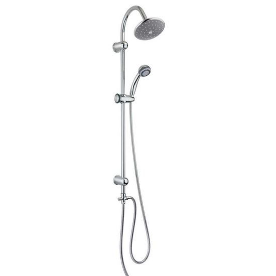 Immagine di COLONNA DOCCIA VESUGO, REGOLABILE, SOFFIONE IN ABS, DOCCETTA 3 GETTI IN ABS, FLESSIBILE DOPPIA GRAFFATURA