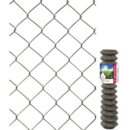 Immagine di RETE ZINCATA ROMBOIDALE, PER RECINZIONI DI TERRENI, MAGLIA 50X50 MM, ROTOLO 25 MT, H 150 CM