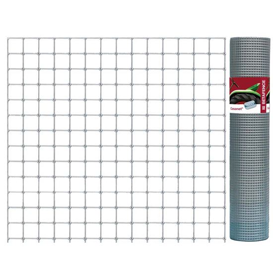 Immagine di RETE ZINCATA PLASTICATA, PER USO GIARDINAGGIO, MAGLIA 12,7X12,7 MM, ROTOLO 25 MT, H 50 CM