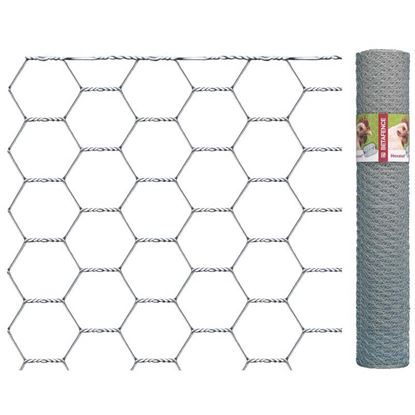 Immagine di RETE ZINCATA CON FILO CLASSE A, MAGLIE ESAGONALI A TRIPLICE TORSIONE,FILO 0,7 MM, ROTOLO 50 MT, H 100 CM