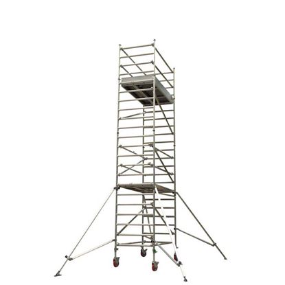 Immagine di TRABATTELLO FACAL IN ALLUMINIO, CAPO2, SISTEMA DI AGGANCIO E SGANCIO RAPIDO, ALTEZZA LAVORO 3,66 MT