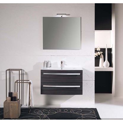 Immagine di BASE SOSPESA OSCAR, PORTA LAVABO, 2 CASSETTONI, 84,5X44XH50 CM, COLORE PALISSANDRO