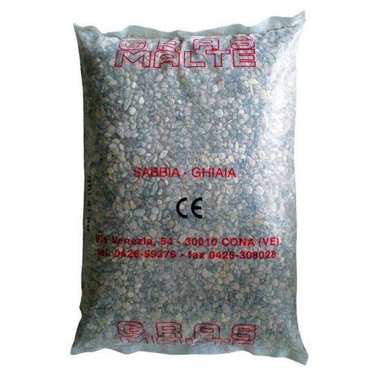 Immagine di GHIAIA TONDA LAVATA 4÷16 MM, IDEALE PER LA PRODUZIONE DI DRENI PER POZZI PRIVATI E INDUSTRIALI, 25 KG