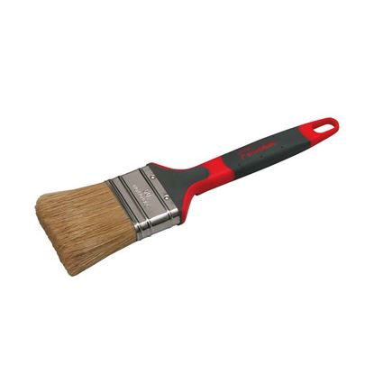 Immagine di PENNELLO PROFESSIONALE PIATTO MANICO SOFT TOUCH A SOLVENTE, GHIERA INOX, FIBRA FILLPRO, 65 MM