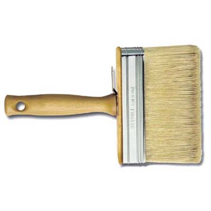Immagine di PLAFONIERA MANICO LEGNO, SETOLA BIONDA MISTA, 70X30 MM