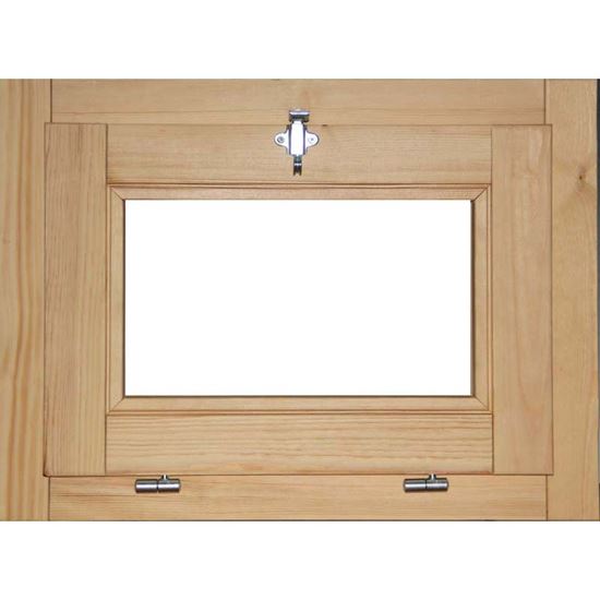 Immagine di FINESTRA IN LEGNO, PINO MASSICCIO, 1 ANTA, VASISTAS, DOPPIO VETRO ANTISFONDAMENTO, 60XH45 CM