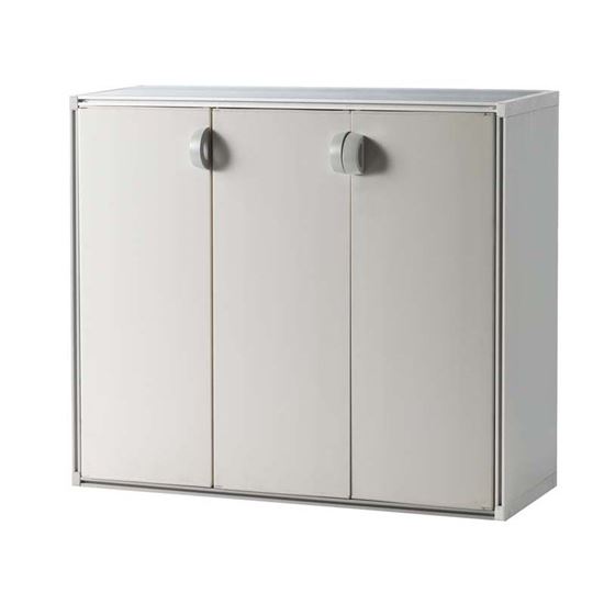 Immagine di ARMADIO BASSO 3 ANTE, IN RESINA, BICOLORE, 94X84X35 CM