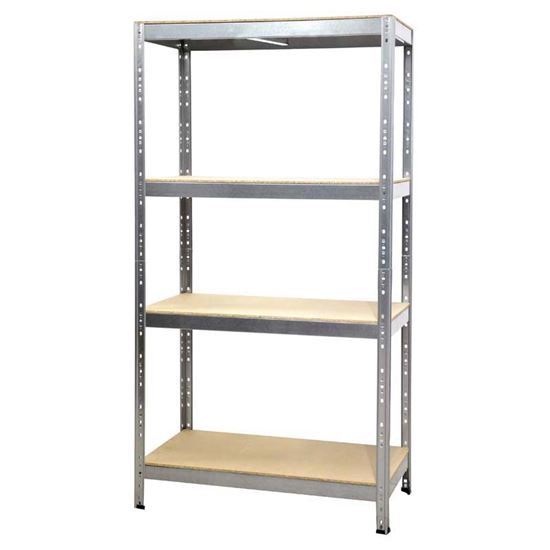 Immagine di SCAFFALE KIT JOKER 4 RIPIANI, LEGNO-METALLO, PORTATA 300 KG PER RIPIANO, 120X60X180 CM, MONTAGGIO AD INCASTRO