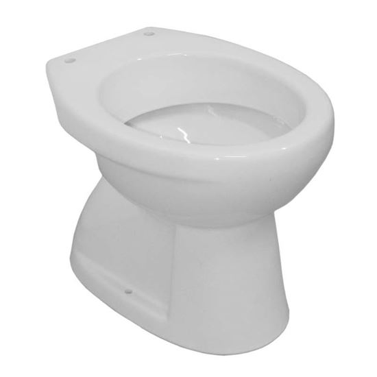 Immagine di VASO KOS, IN CERAMICA, SCARICO A PAVIMENTO, COLORE BIANCO