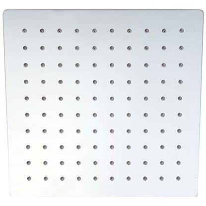 Immagine di SOFFIONE DOCCIA ULTRA SLIM, QUADRATO, IN ACCIAIO, ANTICALCARE, 200X200X50 MM