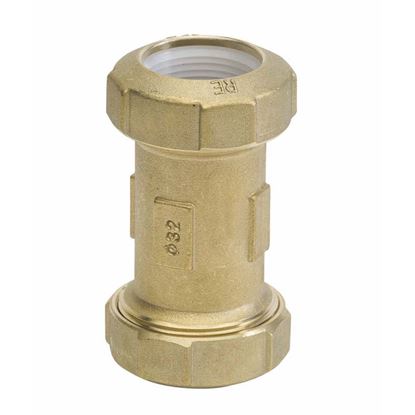 Immagine di MANICOTTO OTTONE, PER POLIETILENE, F, Ø20X20 MM