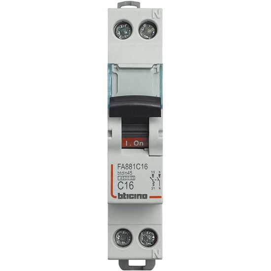 Immagine di INTERRUTTORE MAGNETOTERMICO, 1P+N, CURVA C, 4,5 KA, 6 A