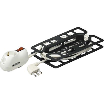 Immagine di PROLUNGA BTRE, 2 PRESE BIPASSO 10/16A, 1 PRESA TEDESCA, INTERRUTTORE AUTOMATICO, 3 MT, COLORE BIANCO
