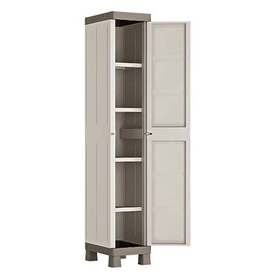 Immagine di ARMADIO ALTO EXCELLENCE 1 ANTA, 4 RIPIANI, IN RESINA, 33X45X182 CM