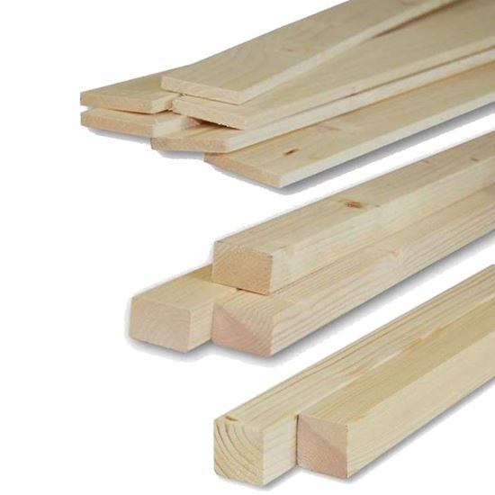 Immagine di LISTELLI ABETE,  PIALLATI SU 4 LATI, 80X80X3000 MM