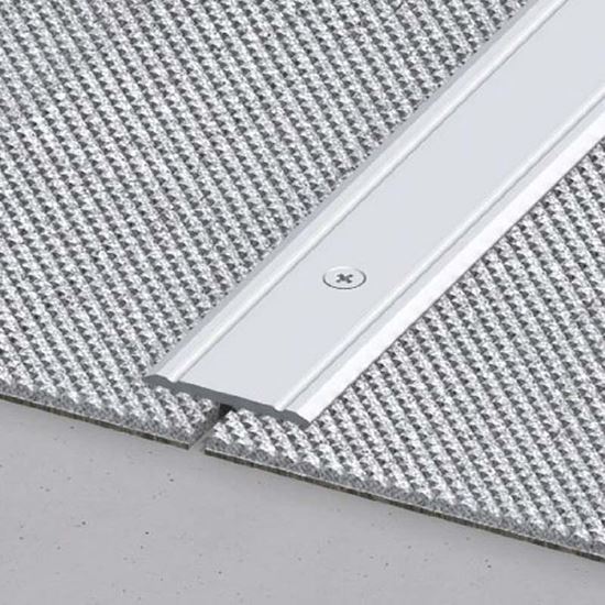 Immagine di PROFILO DI RACCORDO FORATO, 30X2 MM, ALLUMINIO ARGENTO, 2,0 MT