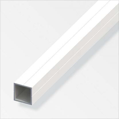 Immagine di TUBO QUADRATO, ALLUMINIO BIANCO, 1,00 MT, 23,5 MM