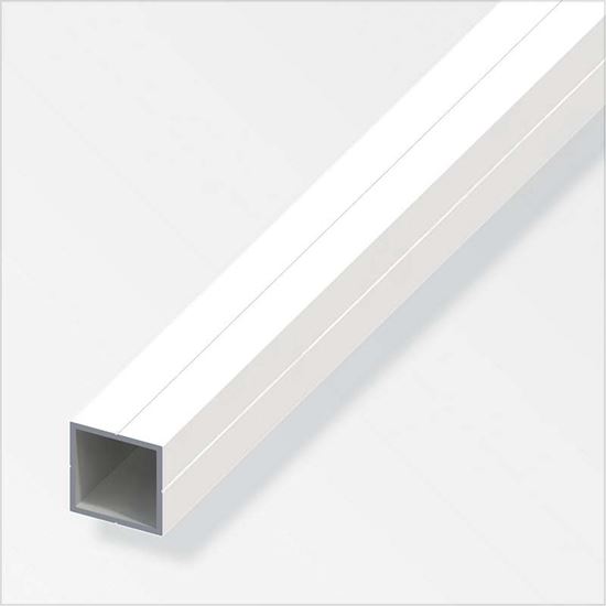 Immagine di TUBO QUADRATO, ALLUMINIO BIANCO, 1,00 MT, 23,5 MM