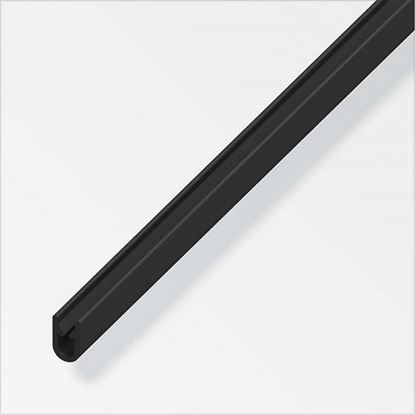 Immagine di PROFILO DI PROTEZIONE  PVC NERO,  17X10,52,50 MT
