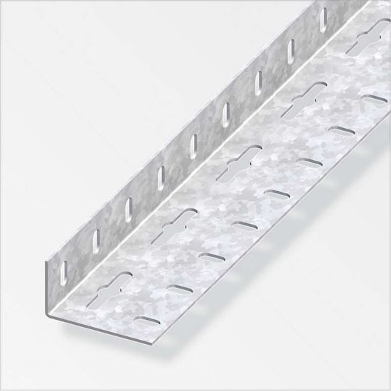 Immagine di ANGOLARE PERFORATO 35,5X65,6 MM, ACCIAIO ZINCATO, 1,0 MT