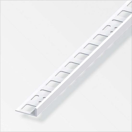 Immagine di PROFILO PER PIASTRELLE DI CHIUSURA, PVC, 2,5 MT, COLORE BIANCO, 6X21 MM