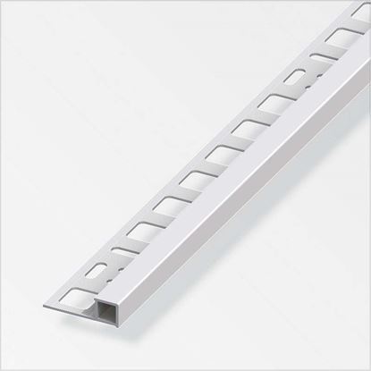 Immagine di PROFILO PER PIASTRELLE QUADRATO, 10X21 MM, ALLUMINIO ARGENTO, 1,0 MT