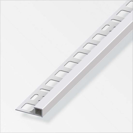 Immagine di PROFILO PER PIASTRELLE QUADRATO, 10X21 MM, ALLUMINIO ARGENTO, 1,0 MT