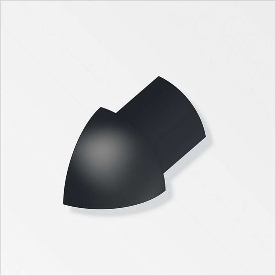 Immagine di ANGOLO ESTERNO A QUADRANTE, 10 MM, ALLUMINIO NERO SPAZZOLATO