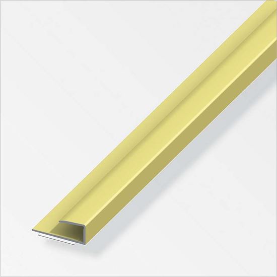 Immagine di PROFILO PER BORDI, 15X9 MM, ALLUMINIO OTTONATO, 1,0 MT