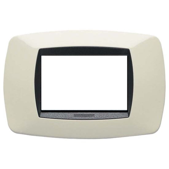 Immagine di PLACCA MODO, IN TECNOPOLIMERO, COLORE AVORIO, 4 POSTI