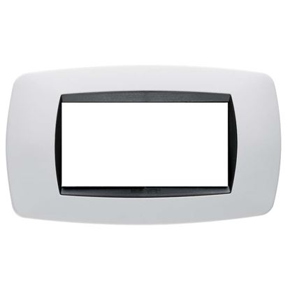 Immagine di PLACCA MODO, IN TECNOPOLIMERO, COLORE RADICA DI NOCE, 4 POSTI