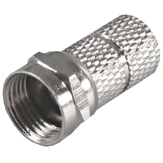 Immagine di CONNETTORE TIPO F  BLISTER 4 PEZZI PER CAVO 6MM