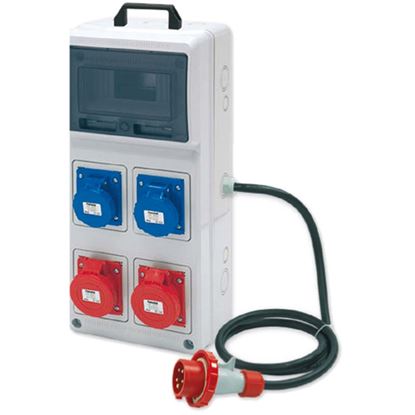 Immagine di QUADRO CANTIERE ASC CEE 2 PRESE, 3P+T, 16A, 380V + 2 PRESE 2P+T, 16A, 220V