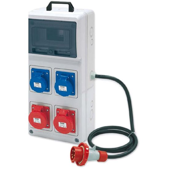 Immagine di QUADRO CANTIERE ASC CEE 2 PRESE, 3P+T, 16A, 380V + 2 PRESE 2P+T, 16A, 220V