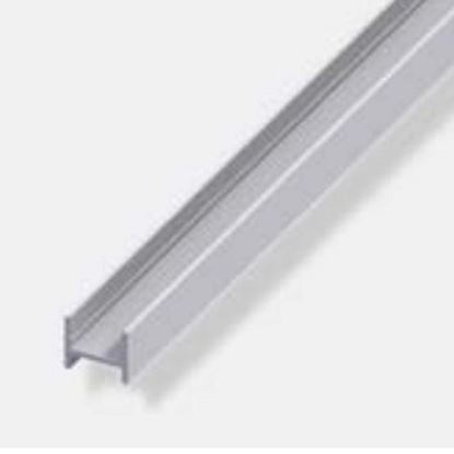Immagine di PROFILO AD H, ALLUMINIO ARGENTO, 1 MT,  14X16,5 MM