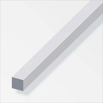 Immagine di BARRA QUADRATA ALLUMINIO ARGENTO, 1 MT, 16X16 MM