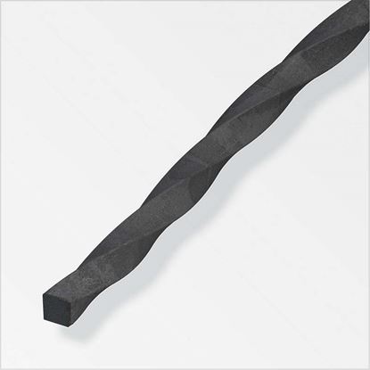 Immagine di BARRA QUADRATA ACCIAIO A SPIRALE, 1 MT, 12X12 MM