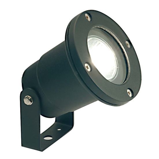 Immagine di FARETTO SOVIL IP55, GU10, STAFFA ORIENTABILE, ALLUMINIO PRESSOFUSO, LAMPADA ALOGENA INCLUSA 50W, PRESSACAVO PG7